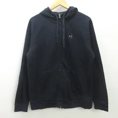 D■アンダーアーマー/UNDER ARMOUR スウェット フーディー パーカー 【LG】■黒/MENS/39【中古】■