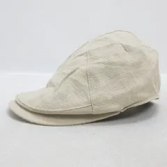 H■日本製■カシラ/CA4LA ヘンプ素材 ハンチング 帽子 CAP ベージュ/MENS■21【中古】
