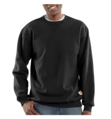 Carhartt メンズ ミッド級 スウェットシャツ クルーネック オリジナルフィット K124 ブラック Sサイズ [ブラック] [S]