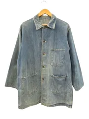 ヴィンテージ VINTAGE 40s デニムカバーオール 三つポケ大戦モデル ドーナツボタン 首振りボタン ブルー