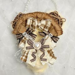 10cm おすわり ちびぐるみ ぬい服 着ぐるみ プリンクマ しっぽ付き #61