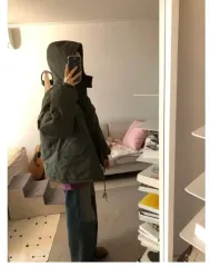 keira キーラ HOWU カーキ リバーシブル マウンテンパーカー ダウン