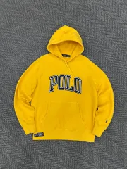 ポロ 文字ロゴ フード ジップアップM