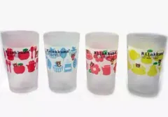【中古】グラス(キャラクター) リラックマ(北欧柄) すりグラス4Pセット (ホワイトセット) 「リラックマ」
