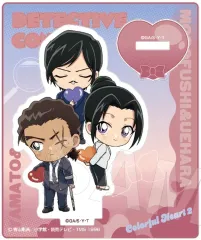 【中古】アクリルスタンド・アクリルパネル 大和敢助＆諸伏高明＆上原由衣 アクリルスタンド(カラフルはーと2) 「名探偵コナン」