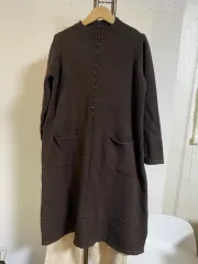 ブラウン ニット ロング丈ワンピース 66