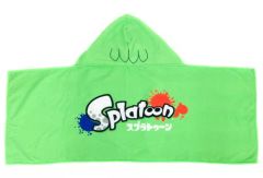[중고]타월·손수건(캐릭터) 라임 그린 오징어 아시 첨부 후드타월[Splatoon(스플라툰)]
