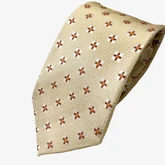 FATTURA ファットゥーラ ネクタイ シルク100％ 日本製 総柄 小紋   ベージュ ブラウン 上品 高級 メンズ ビジネス フォーマル 結婚式 成人式 卒業式 入学式 入社式 就活 冠婚葬祭 スーツ 紳士用 プレゼント ギフト 父の日 860