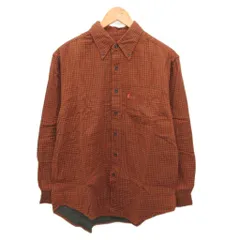 リーバイス レッドタブ Levi's RED TAB ボタンダウンシャツ BDシャツ 長袖 チェック オレンジ M