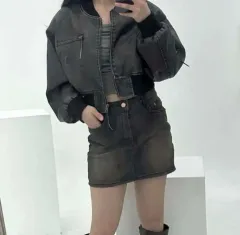 ヴィンテージ ブラック デニム ジャケット