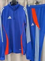 adidas アディダス TIRO24 トレーニングトップ パンツ 上下 セットアップ M 青