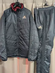 adidas アディダス climaproof 中綿入 ウォーマー ウィンドブレーカー 上下 セットアップ M グレー