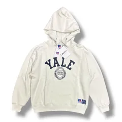 未使用 RUSSELL ATHLETIC YALE UNIVERSITY Sweat Hoodie イエール大学スウェットフーディー パーカー ラッセルアスレティック RC-24709-YL チョーク M （95560A）