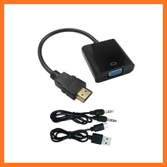 【新品】 シズカウィル HDMI to VGA 変換アダプタ VGA変換 アダプター 高速転送 HDMI hdmiケーブル 変換ケーブル Windows 用 MacBook 用 パソコン ノートPC 軽量 テレビ 接続 モニター ミラーリング リモートワー 0
