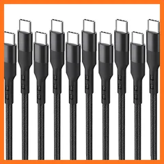 【新品】 USB C ケーブル 1m (5本セット) Popolier Type C (USB C to C)【USB PD対応/ 60W/3A 急速充電】 100 cm 高耐久ナイロン スマートフォン、タブレット、ノートパソコンのタイプｃ機種に対応【ビデ 0