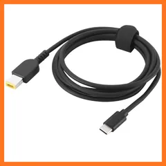【新品】 レノボパソコン 用 PD 充電ケーブル USB-C 変換アダプター For LENOVO/NEC/ThinkPad X1 Carbon Legion 11×4.5mm 角型プラグ 対応 ケーブル 変換アダプタ USB Type-C 65W出力対応 1