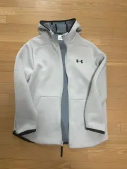 アンダーアーマー フード ジップアップ ジャケット ライト グレー