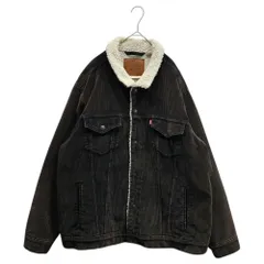 Levis PReMIUM(リーバイスプレミアム) Corduroy Sherpa Tracker Jacket コーデュロイ シェルパ トラッカー ジャケット PC9-A5784-0012 XL ブラウン×ホワイト USED加工