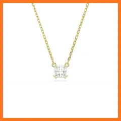 【新品】 【公式】【スワロフスキー】Stilla ペンダント, スクエア・カット, ホワイト, ゴールドトーン・プレーティング 1