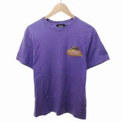 エクストララージ X-LARGE Tシャツ ロゴ 刺繍 バックプリント 半袖 S 紫 パープル 0716 ■MET1