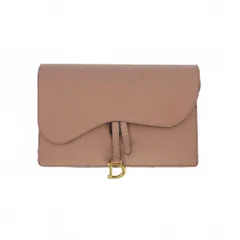 クリスチャンディオール Christian Dior サドル チェーン ポーチ ウォレット ショルダーバッグ ピンク