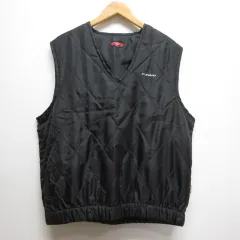 ミズノ MIZUNO T-ZOID ティーゾイド 美品 ゴルフウェア キルティング 中綿 ベスト L 黒 ブラック ブレスサーモ Vネック