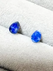 ラピスラズリ ピアス 6×4mm ゴールド 18Kコーティング サージカルステンレス