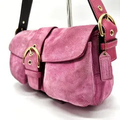 ✨美品✨ COACH Y2K soho signature pink canvas leather unisex コーチ ハンドバッグ ショルダーバッグ アクセサリーポーチ