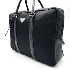 ✨良品✨ PRADA プラダ トートバッグ ハンドバッグ ビジネスバッグ 三角プレート ナイロン ブラック 黒色 ユニセックス 男女兼用 メンズ レディース