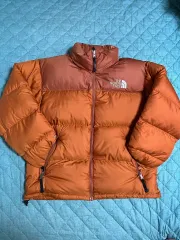 THE NORTH FACE ザノースフェイス 700 センターロゴ オレンジ/ブラウン ダウン M