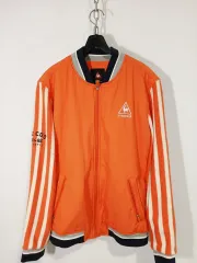 le coq sportif（ルコックスポルティフ）オレンジ色 ストライプ ブルゾン ジャケット