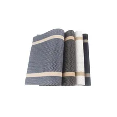 ランチョンマット 北欧 シンプル ナチュラル モダン 4枚セット カラフル 水洗いOK お手入れ 簡単 プレースマット レストラン 家庭用 アソート (マルチカラー A) 0