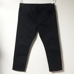 34/UNIQLO ブラック セルビッジ スリムフィット デニム/34-837