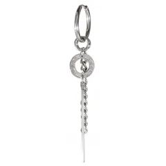 [SEIYA INTERNATIONAL] ピアス メンズ 片耳 フープピアス リングピアス チェーンピアス フープ リング ローマ数字 ステンレス 18G