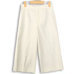 COUP DE CHANCE クードシャンス 秋冬 ウール★ ストレッチ ワイド スラックス パンツ Sz.36　レディース 白 日本製