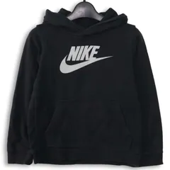 NIKE ナイキ 秋冬 STANDARD FIT ロゴ プリント★ スウェット 裏起毛 フーディー プルオーバー パーカー Sz.S　レディース 黒