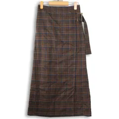 FREE'S MART フリーズマート 秋冬 ストレッチ ラップ★ タイト チェック ロング スカート Sz.FR　レディース