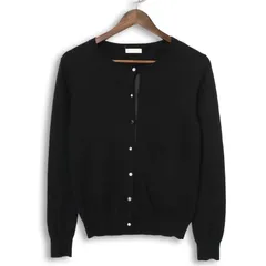 index インデックス 秋冬★ ニット カーディガン Sz.L　レディース 黒