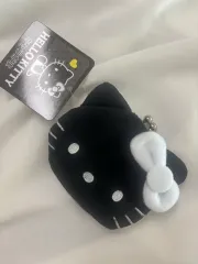 ハローキティ 黒 コインケース がま口 キーホルダー