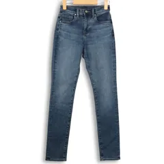 UNIQLO JEANS ユニクロ USED加工★ ヒートテック 裏起毛 ストレッチ スキニー デニム パンツ ジーンズ Sz.22　レディース