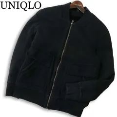 UNIQLO HELMUT LANG ユニクロ ヘルムートラング 裏起毛★ アーバン スウェット ジャケット ブルゾン Sz.M　メンズ 黒