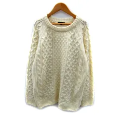 アーバンリサーチ URBAN RESEARCH ニット セーター 長袖 ラウンドネック 40 L オフホワイト /SY37