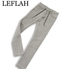 LEFLAH レフラー 通年 USED加工★ ストレッチ イージー スキニー デニム パンツ ジーンズ Sz.M　メンズ グレー