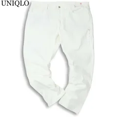 新品★ 未使用 UNIQLO ユニクロ ウルトラ ストレッチ★ スキニー デニム パンツ ジーンズ Sz.4XL メンズ 白 大きい 特大