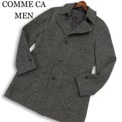 COMME CA MEN コムサ メン 秋冬★ ウール ツイード シングル コート Sz.L　メンズ