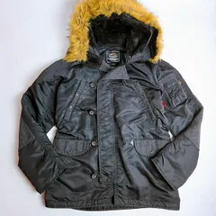 623 美品 ALPHA INDUSTRIES アルファインダストリーズ フライトジャケット N-3B ブラック 黒 L NICOLE CLUB FOR MEN