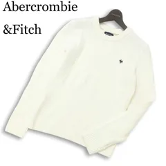 Abercrombie&Fitch アバクロンビー＆フィッチ 通年 トナカイ刺繍★ コットン ニット セーター Sz.XS　メンズ