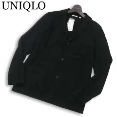 【新品 未使用】 UNIQLO ユニクロ 秋冬 ウール混★ ミラノ リブ ニット ジャケット Sz.M　レディース 黒