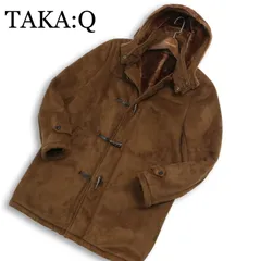 TAKA:Q タカキュー 秋冬★ ボア フェイク ムートン ダッフル コート Sz.L　メンズのサムネイル