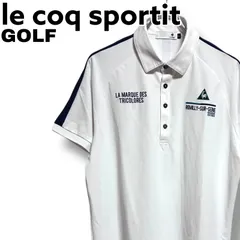 le coq sportif GOLF ルコック ゴルフ 半袖ポロシャツ LL XL メンズ 白×ネイビー 刺繍ロゴ トリコロール ライン入り 雄鶏マーク 春夏 スポーツ 人気 DESCENTE 承認品 品番QGMSJA06W 001313H